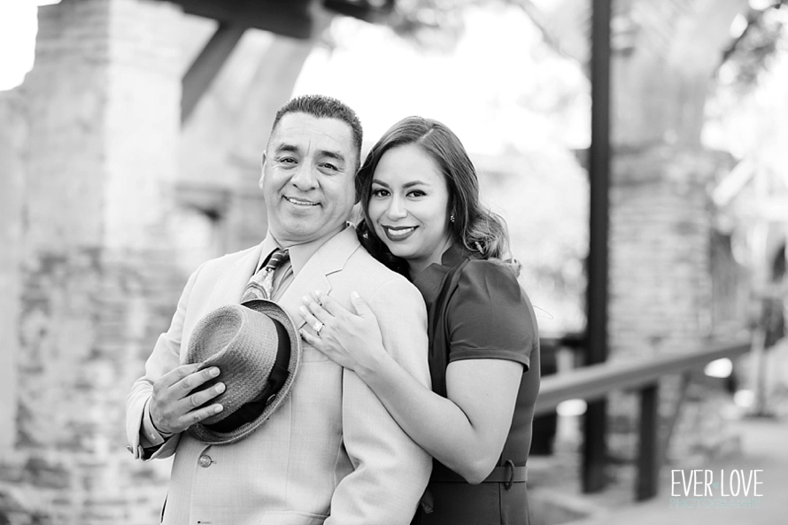 wedgewood-vintage-engagement-session-with-suitcases-mission-san-juan-capistrano-002